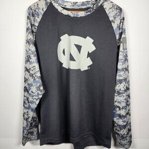 Men's Colosseum Charcoal/Digi Camo North Carolina Tar Heels Long Sleeve XL